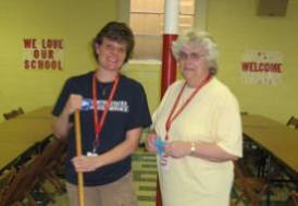 My mom (left) and my neighbor, Mrs. Lopresti, help clean up afterwards. My mom (left) and my neighbor, Mrs. Lopresti, help clean up afterwards.