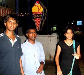 Left to right: Shreyas, Abhiram and Shreyas (it's both a boy's and a girl's name). Left to right: Shreyas, Abhiram and Shreyas (it's both a boy's and a girl's name).