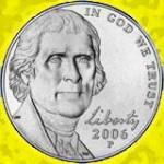 The 2006 nickel front: President Jefferson looking at you! The 2006 nickel front: President Jefferson looking at you!