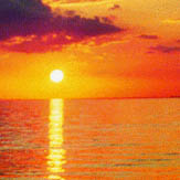 Only the horizon between you and the sun. Only the horizon between you and the sun.